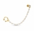 Brinco ear cuff pérola e ponto de luz com piercing fake Lulu Banhado a ouro 18k - comprar online
