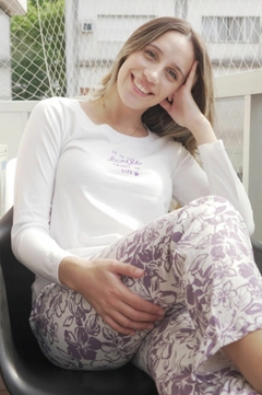 PIJAMA LIFE VIOLETA M/L CON PANTALON - comprar online