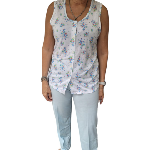 Pijama Mujer Norale Algodon Musculosa Con Pantalon Largo