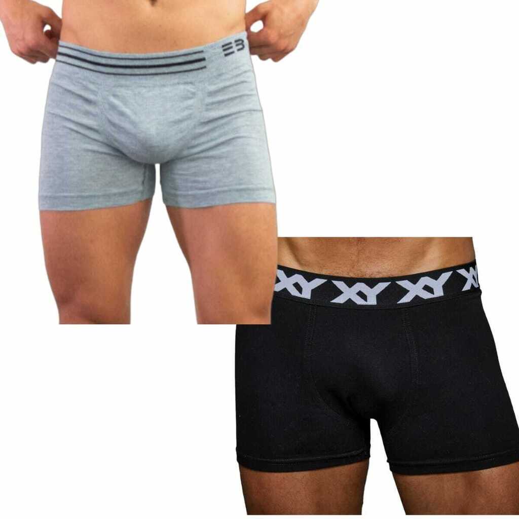 Pack X5 Boxer Algodon Sin Costuras Liso 1 XY de 2da Seleccion