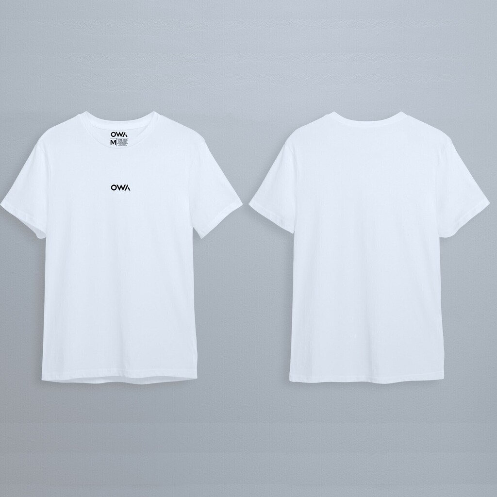 Remera Blanca con logo de owa bordado