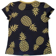 T-Shirt Menina Abacaxi Dourado - Isabb - loja online