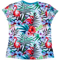 T-Shirt Menina Flamingo e Flores - Isabb - loja online