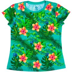 T-Shirt Menina Verde Tropical - Isabb