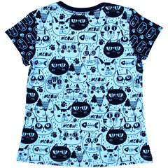 T-Shirt Menina Gatos Preto e Branco - Isabb - comprar online