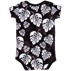 Body Bebê Estampado Floral Fundo Preto - Isabb - comprar online