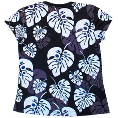 T-Shirt Menina Floral Fundo Preto - Isabb - loja online