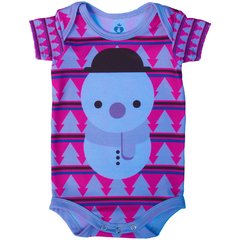 Body Bebê Estampado Suéter Boneco de Neve - Isabb