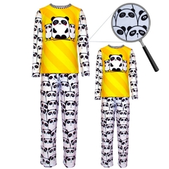 Pijama Adulto Feminino Manga Longa e Calça Panda - Isabb na internet