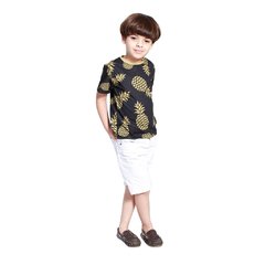 Camiseta Menino Abacaxi Dourado - Isabb