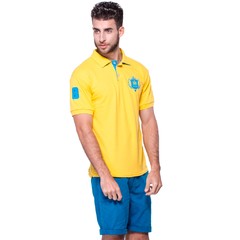 Tal Pai Tal Filho Kit 2 Camisas Polo Amarelas Com Azul Modelo Escudo | Otto - comprar online