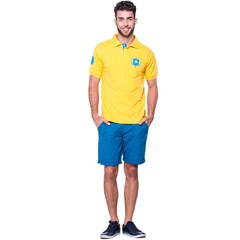 Tal Pai Tal Filho Kit 2 Camisas Polo Amarelas Com Azul Modelo Escudo | Otto