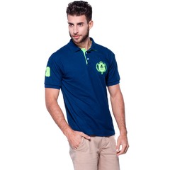 Tal Pai Tal Filho Kit 2 Camisas Polo Azul-Marinho Com Verde-Limão Modelo Escudo | Otto - comprar online