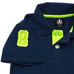 Tal Pai Tal Filho Kit 2 Camisas Polo Azul-Marinho Com Verde-Limão Modelo Escudo | Otto - comprar online
