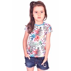 T-Shirt Menina Flamingo e Flores - Isabb - comprar online