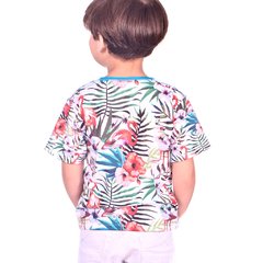 Camiseta Menino Flamingo e Flores - Isabb na internet