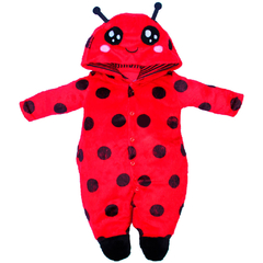 Macacão Kigurumi Bebê de Pelúcia Joaninha - Isabb