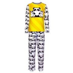 Pijama Adulto Masculino Manga Longa e Calça Panda - Isabb