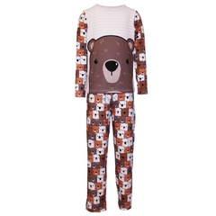 Pijama Infantil Menino Manga Longa e Calça Urso - Isabb