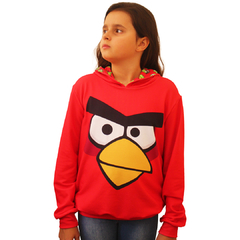 Blusa Moletinho bolso Canguru com Capuz Angry Birds