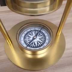 Reloj de Arena Dorado Metal Decoración Adorno Mesa - Jaspe Deco