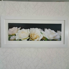 cuadros decorativos modernos Flores Rosas Blancas living - comprar online