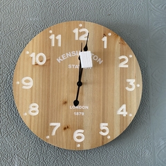 Reloj Pared Madera Sin Vidrio 40 Cm Vintage Inglés London - comprar online