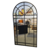 Espejo Ventana Pared Industrial Hierro Negro 1.2 m x 65 cm