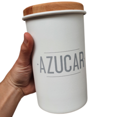 Azucar Yerba Organizador Alacena Tarro Lata x Unidad - Jaspe Deco