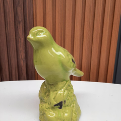 Adorno pajaro ceramica verde - comprar online