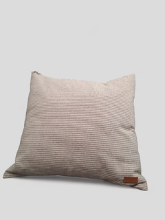 Almohadon Rayado Beige/Tostado 40x40 - comprar online