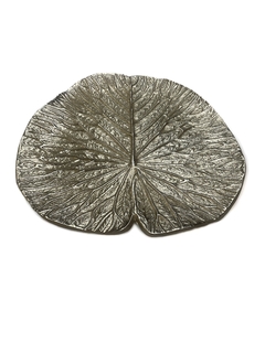 Centro Deco Hoja Aluminio Plata 27 CM