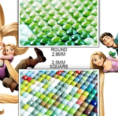(2896) Pintura com Diamantes - Diy 5D Strass - Casamento Disney - 30x40 cm na internet