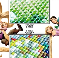 (3007) Pintura com Diamantes - Diy 5D Strass - Frozen 6 - 30x40 cm - Mundo dos QCS