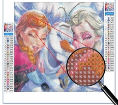(3026) Pintura com Diamantes - Diy 5D Strass - Pato Donald em Mosaico - 30x40 cm