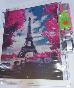 (2986) Pintura com Diamantes - Diy 5D Strass - Torre Eiffel 1 - 40x50 cm - comprar online
