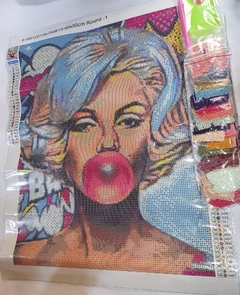 (3045) Pintura com Diamantes - Diy 5D Strass - Marilyn Monroe 3 - 40x50 cm - comprar online