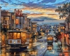 (2534) PINTURA EM TELA NUMERADA - CABLE CAR HEAVEN