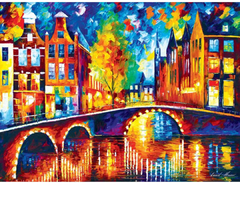 (1350) Pintura com Diamante - Amsterdam - 25x20 cm - Total