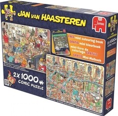 (1058) Jan Van Haasteren - Free Mini Colouring Book - 2 x 1000 peças na internet