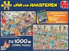 (1058) Jan Van Haasteren - Free Mini Colouring Book - 2 x 1000 peças