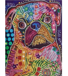 (2736) Pintura com Diamantes - Diy 5D Strass - Cão 18 - 30x40 cm - Pedras Especiais - comprar online