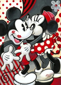 (2625) PINTURA EM TELA NUMERADA - MICKEY E MINNIE 1