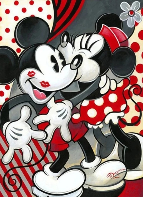 Disney quebra-cabeça mickey e minnie mouse 1000 peças diy quebra