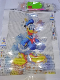 (2889) Pintura com Diamantes - Diy 5D Strass - Pato Donald - 30x40 cm na internet