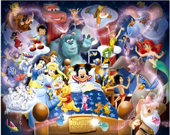 (1402) Pintura com Diamante - Disney 2 - 40x30 cm