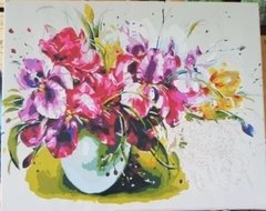 (1834) Pintura em Tela Numerada - Flores 6 - comprar online