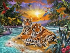 (809) Tigers at Sunset; Jan Patrick Krasny - 2000 peças - comprar online
