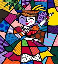 (2522) PINTURA EM TELA NUMERADA - CARMEN MIRANDA; ROMERO BRITTO