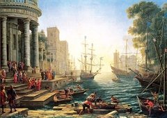 (592) Seaport With the Embarkation of St. Ursula; Claude Lorrain - 3000 peças